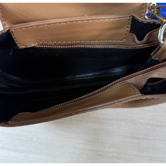 Heart‎ Satchel Crossbody & Purse Satchel Handbag Brown & Blue - Picture 4 of 4